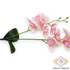 Kép 2/3 - Mű orchidea levéllel gumis 2 ág 47 cm - babarózsaszín közeli