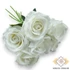 Kép 3/4 - Mű bársony rózsa köteg 6 szál 50 cm - törtfehér ferde