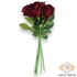 Kép 4/4 - Mű bársony rózsa köteg 6 szál 50 cm - bordó álló