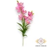 Kép 3/3 - Mű cymbidium szál levelekkel selyem 110 cm - pink álló
