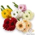 Kép 1/2 - Mű gerbera köteg 6 szál selyem 50 cm szemből