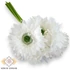 Kép 1/4 - Mű gerbera köteg 6 szál selyem 50 cm - fehér ferde