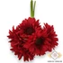 Kép 3/4 - Mű gerbera köteg 6 szál selyem 50 cm - piros szemből