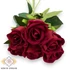 Kép 1/4 - Mű illatos rózsa köteg 6 szál bársony 51 cm - bordó szemből