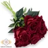 Kép 3/4 - Mű bársony rózsa köteg nagy 6 szál 74 cm - bordó ferde
