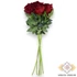 Kép 4/4 - Mű bársony rózsa köteg nagy 6 szál 74 cm - bordó álló