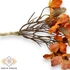 Kép 2/4 - Mű antik virágos som köteg selyem 6 szál 44 cm - narancs közeli