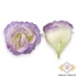 Kép 1/2 - Mű eustoma fej selyem 7 cm 24 db - lila cirmos szemből