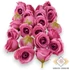 Kép 2/2 - Mű rózsa fej selyem közepes 5 cm 24 db - pink-bíbor mind