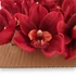Kép 3/3 - Mű cymbidium fejek tálcán 40 db szatén 12 cm - vörös közeli