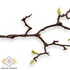 Kép 4/4 - Mű tavaszi ág 5 fejhez 61 cm - sötétbarna oldalt