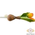 Kép 2/4 - Mű hagymás tulipán kerek gumi 24 cm - narancs oldalt
