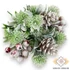 Kép 1/3 - Mű zöld bojtorjános koldustetű csokor 5 szál 30 cm - havas szemből