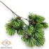 Kép 1/4 - Mű zöld feketefenyő ág nagy 69 cm - zöld szemből