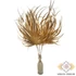 Kép 4/4 - Mű zöld metál legyezőpálma köteg 6 szál 34 cm - arany álló